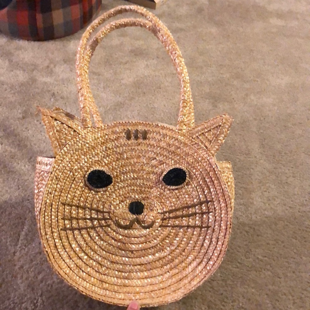 ModCloth Cat Straw Purse
